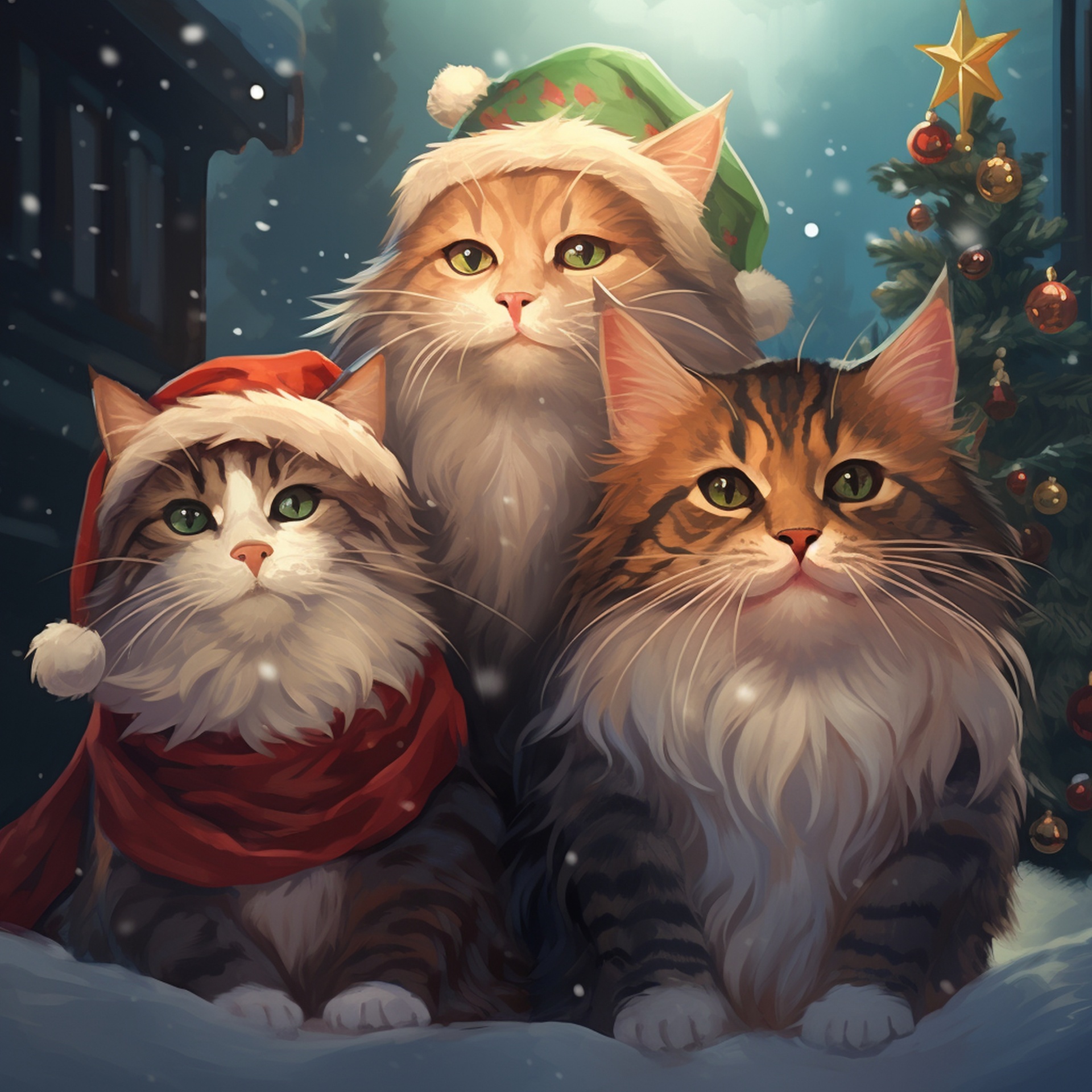 Cats at Christmas